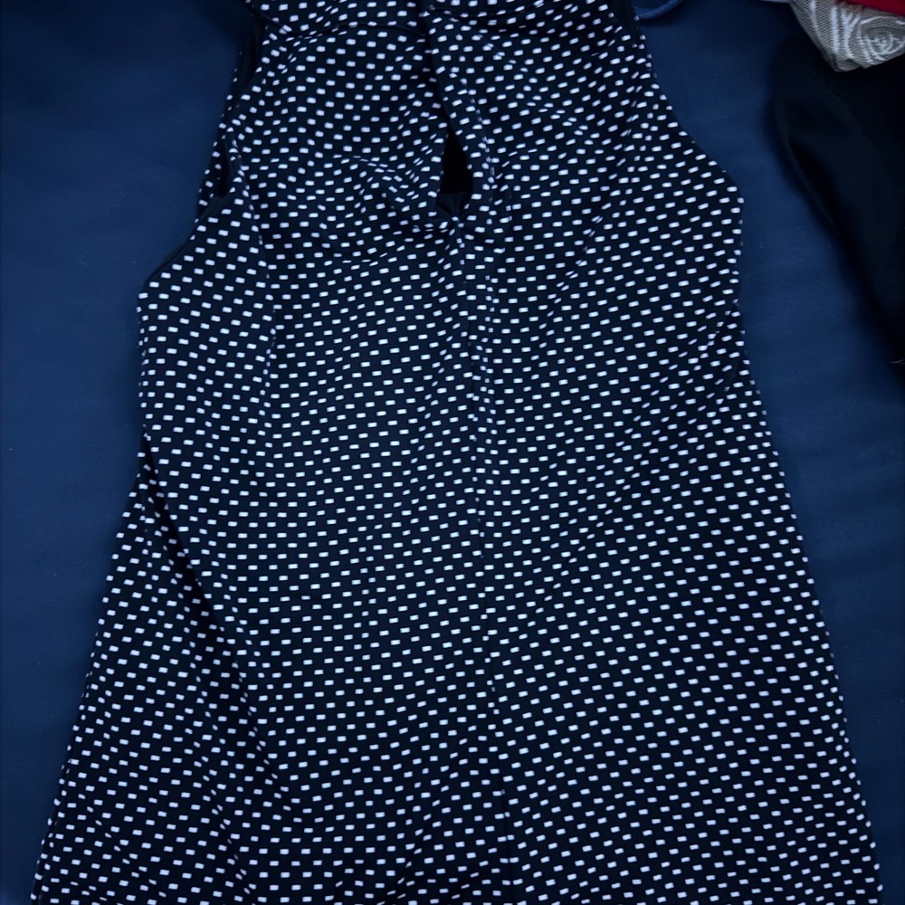 Elegant Black and White Polka Dot Dress